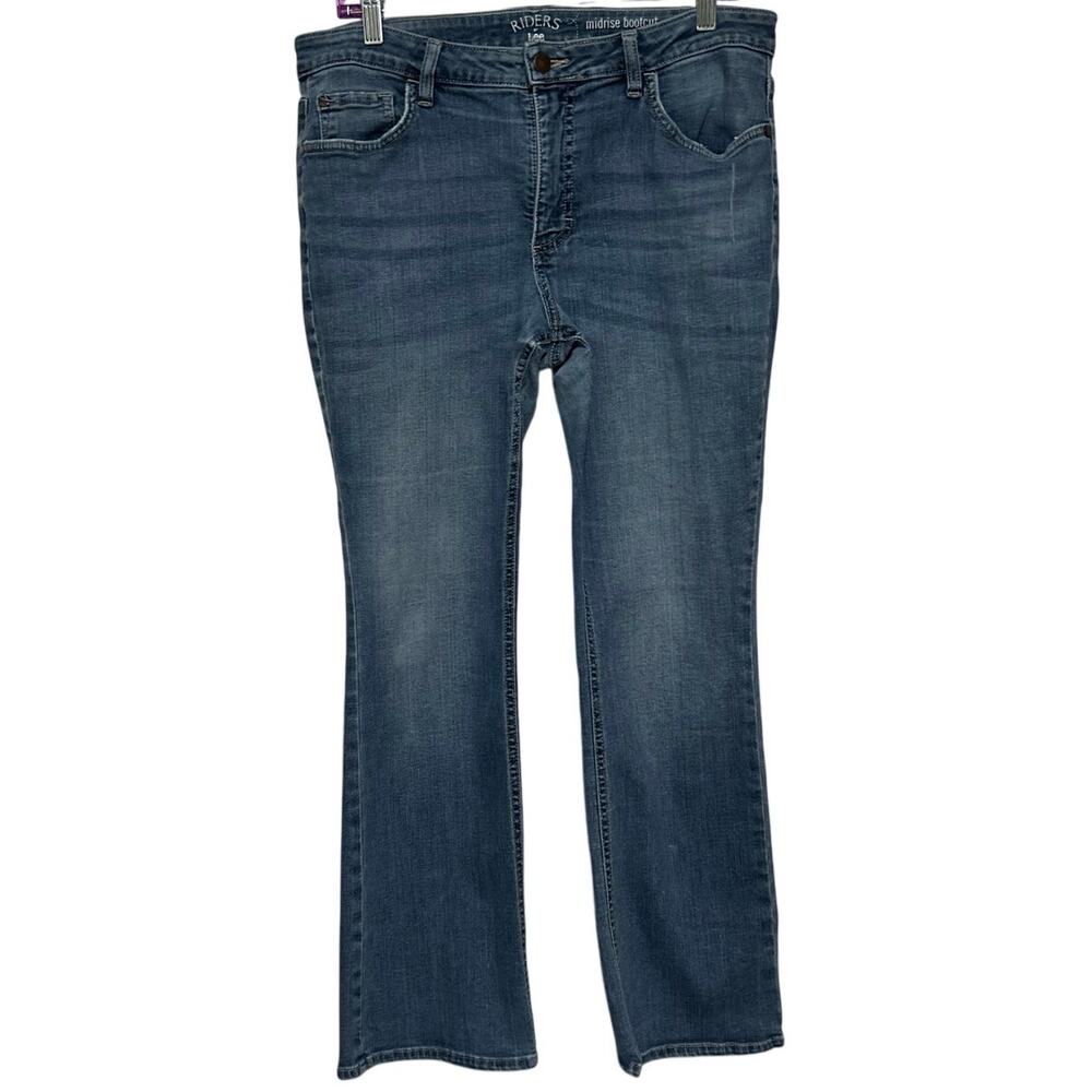 Riders by Lee Women's Light Wash Mid‎ Rise Boot Cut Jeans Size 14P